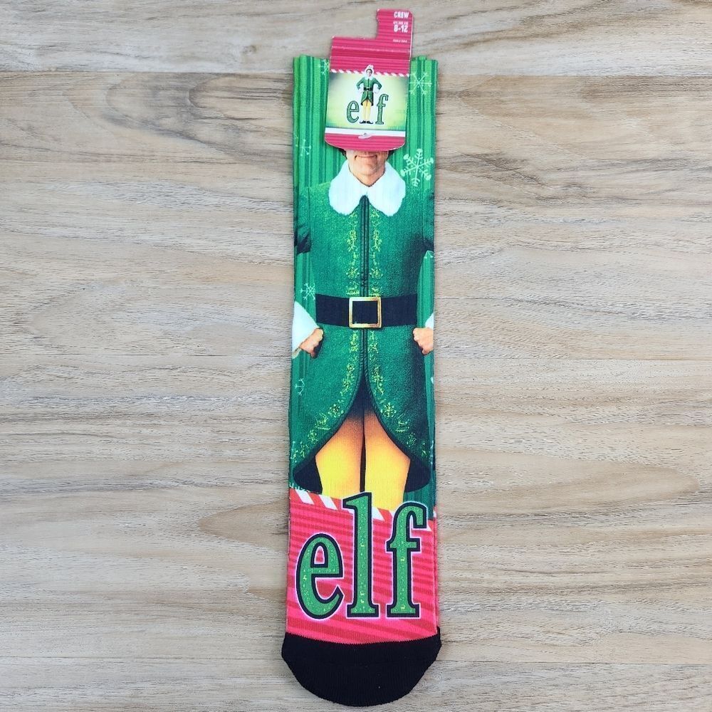 🔹️NWT Bioworld Green Buddy the Elf Novelty Socks Size 8-12